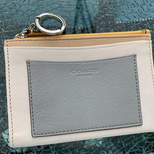 Coach Small Zip Colorblock Wallet